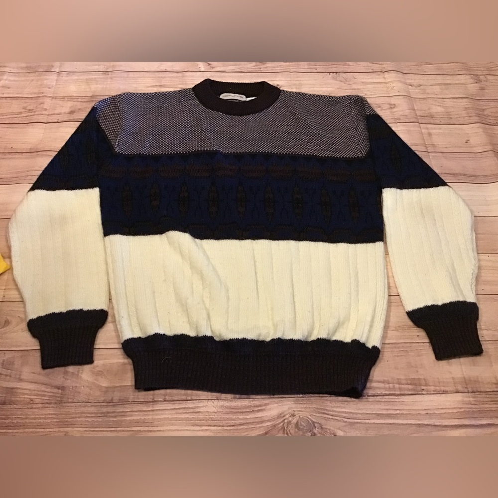 Vintage hardwood & pine mens plaid sweater size medium